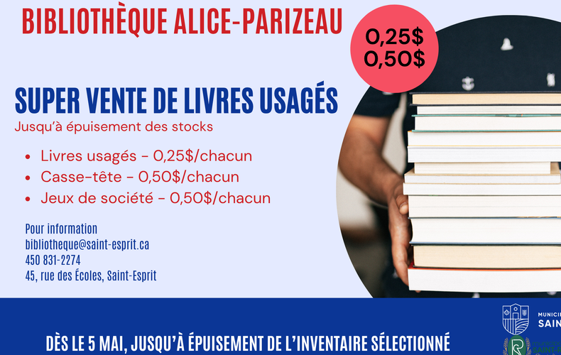 VENTE DE LIVRES USAGÉS