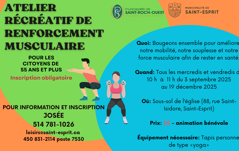 ATELIER RÉCRÉATIF DE RENFORCEMENT MUSCULAIRE