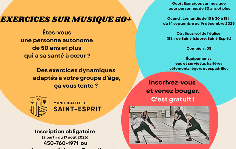 EXERCICES SUR MUSIQUE 50+