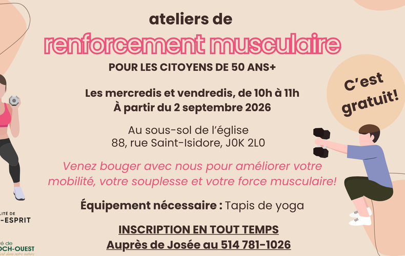 ATELIERS DE RENFORCEMENT MUSCULAIRE